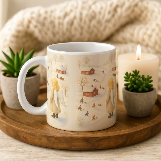 Winter Angel Mug Christmas Village Gift Kaffeetasse