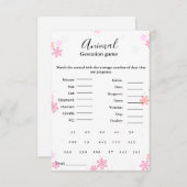 Winter Animal gestylt Spiel Baby Dusche Karte (Vorne/Hinten)