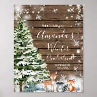 Winter Animal Wood Snowflakes ONEderland Geburtsta