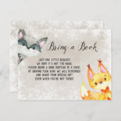 Winter Animal Woodland Books for Baby Card Postkarte (Vorne/Hinten)