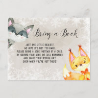 Winter Animal Woodland Books for Baby Card