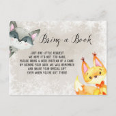 Winter Animal Woodland Books for Baby Card Postkarte (Vorderseite)