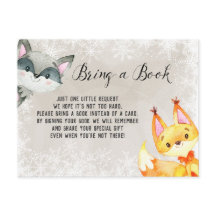 Winter Animal Woodland Books for Baby Card