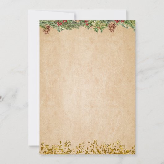 Winter Animals Aurora Bow Coquette Gir Baby Shower Einladung (Rückseite)