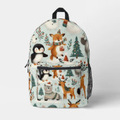 Winter Animals Bedruckter Rucksack (Vorderseite)