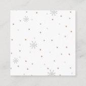 Winter Animals Book Request Baby Dusche Begleitkarte (Rückseite)