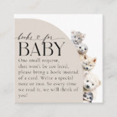 Winter Animals Book Request Baby Dusche Begleitkarte (Vorderseite)