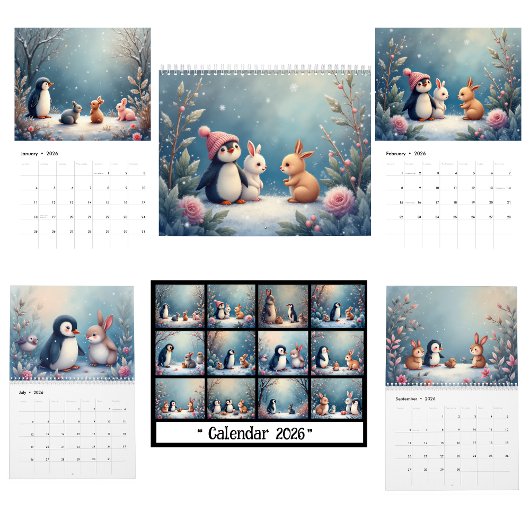 Winter Animals Calendar Kalender
