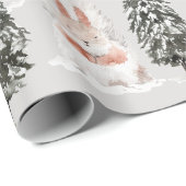 Winter Animals Grey Baby Shower Geschenkpapier (Rolleneckpunkt)