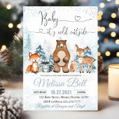 Winter Animals Woodland Baby Dusche Es ist kalt Einladung