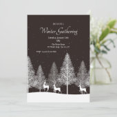 Winter-Ansammlung Einladung (Stehend Vorderseite)
