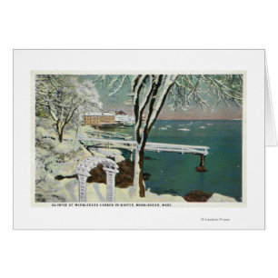 Winter-Ansicht des Marblehead Hafens