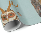 WINTER ANTLER OWL Geschenkpapier (Rolleneckpunkt)