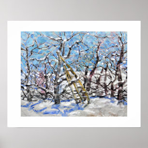 Winter-Apfelbaumschnitt / Künstler Larry Lerew Poster