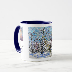 Winter-Apfelbaumschnitt / Künstler Larry Lerew Tasse