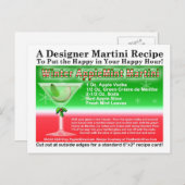 Winter Apple Mint Weihnachts Martini Rezept Card Postkarte (Vorne/Hinten)
