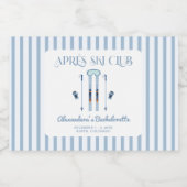 Winter Apres Ski Bachelorette Schaumweinetikett (Einzelnes Label)