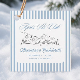 Winter Après-Ski-Junggesellinnenabschied Geschenkanhänger