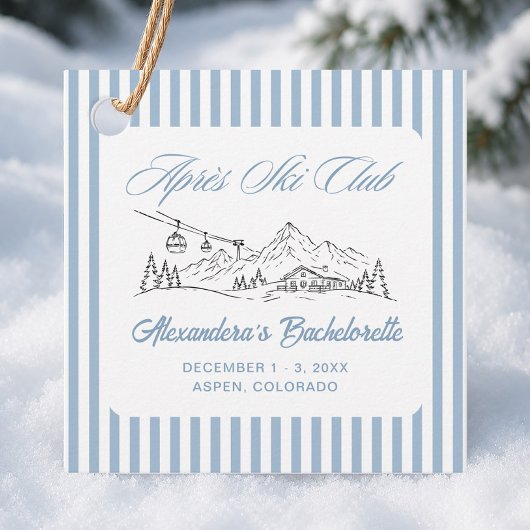 Winter Après-Ski-Junggesellinnenabschied Geschenkanhänger