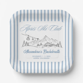 Winter Après-Ski-Junggesellinnenabschied Pappteller