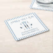 Winter Après-Ski-Junggesellinnenabschied  Rechteckiger Pappuntersetzer (angewinkelt)