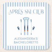 Winter Après-Ski-Junggesellinnenabschied  Rechteckiger Pappuntersetzer (Vorderseite)