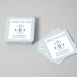 Winter Après-Ski-Junggesellinnenabschied Rechteckiger Pappuntersetzer