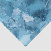 Winter Aqua Blue Ice Schneeflocken Seidenpapier (Detail)