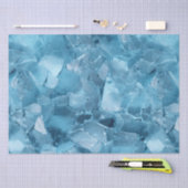 Winter Aqua Blue Ice Schneeflocken Seidenpapier (Handwerk)