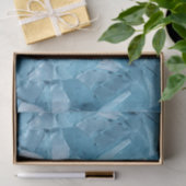 Winter Aqua Blue Ice Schneeflocken Seidenpapier (Geschenk)