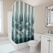 Winter Aquamarin Duschvorhang (Beispiel)