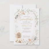 Winter Aquarell Babydusche Einladung (Vorderseite)