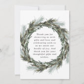 Winter Aquarell botanische Babydusche Vielen Dank (Rückseite)