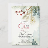 Winter Aquarell Einladung (Vorderseite)