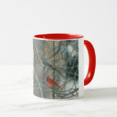Winter-Aquarell-Kardinäle Tasse (VorderseiteRechts)