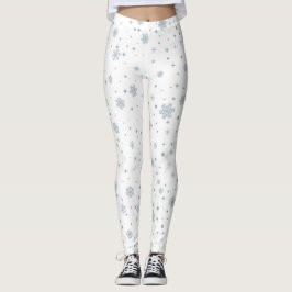 Winter-Aquarell-Schneeflocke-Weihnachten Leggings