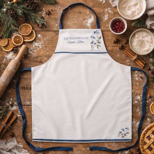 Winter-Aquarell Schürze