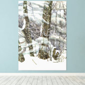 Winter-Aquarellmalerei Leinwanddruck (Insitu (Holzboden))