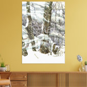 Winter-Aquarellmalerei Leinwanddruck (Insitu (Wohnzimmer))