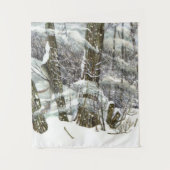 Winter-Aquarellmalerei Wandteppich (Vorderseite)