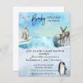 Winter Arctic Animal Baby Es ist kalte Außendusche (Vorne/Hinten)