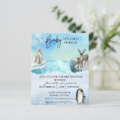 Winter Arctic Animal Baby Es ist kalte Außendusche (Stehend Vorderseite)