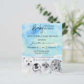 Winter Arctic Animal BabyDusche Es ist kalt drauße (Stehend Vorderseite)