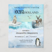 Winter Arctic Animal Geburtstag 1. erste Onederlan Flyer (Vorne)