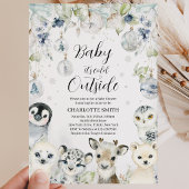 Winter Arctic Animals Baby Dusche Einladung