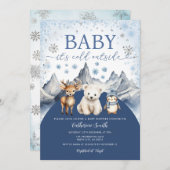 Winter Arctic Baby It’s Cold Outside Baby Shower Einladung (Vorne/Hinten)