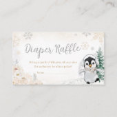 Winter Arctic Pinguin Baby Dusche Windelwanne Raff Begleitkarte (Vorderseite)