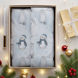 Winter-Arktis-Tiere Niedliche Polartiere Weihnacht Seidenpapier