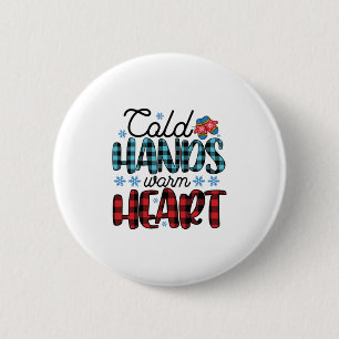 Winter Art Cold Hands Warmes Herz Button