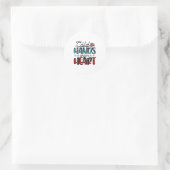 Winter Art Cold Hands Warmes Herz Runder Aufkleber (Tasche)